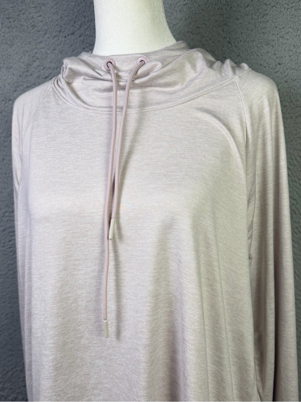 Athleta Uptempo Hoodie Sweatshirt Womens Large Light Pink Long Sleeve Pullover - Picture 2 of 9